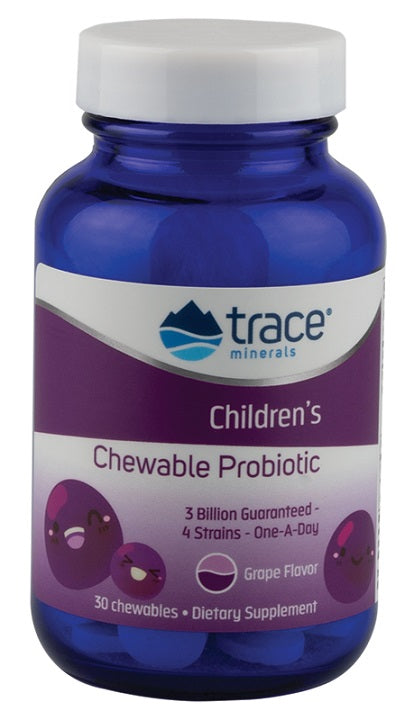 Trace Minerals Children's Chewable Probiotic, Grape - 30 chewables