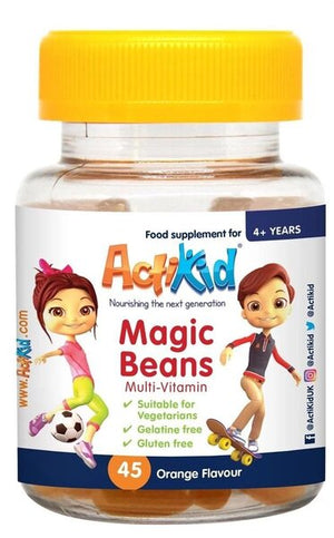 ActiKid Magic Beans Multi-Vitamin, Orange - 45 gummies