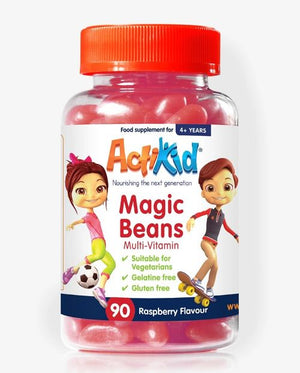 ActiKid Magic Beans Multi-Vitamin, Raspberry - 90 gummies