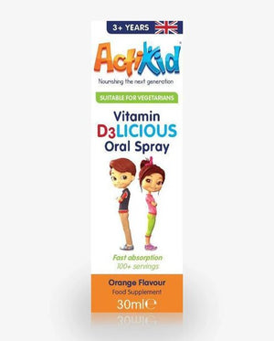 ActiKid Vitamin D3LICIOUS Oral Spray, Orange - 30 ml.