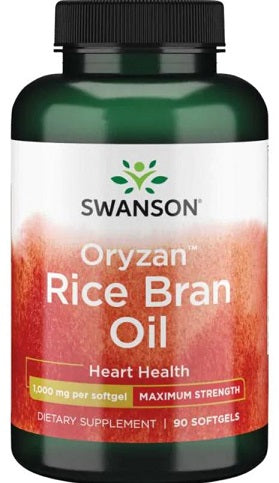 Swanson Rice Bran Oil, 1000mg - 90 softgels
