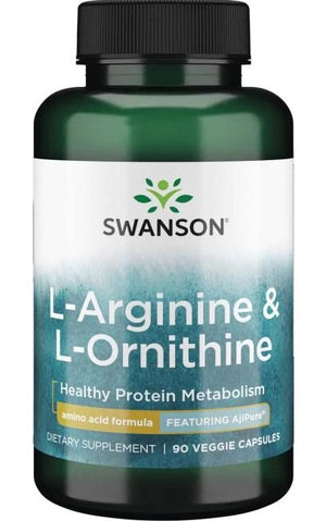 Swanson AjiPure L-Arginine & L-Ornithine - 90 vcaps
