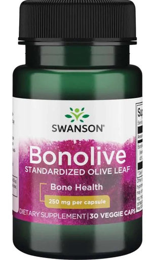 Swanson Bonolive Standardized Olive Leaf, 250mg - 30 vcaps