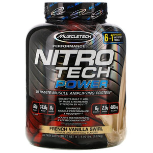 MuscleTech Nitro-Tech Power, French Vanilla Swirl - 1810 grams