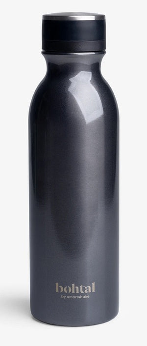 SmartShake Bohtal Insulated Flask, Metallic Steel - 600 ml.