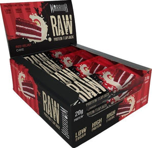 Warrior Raw Protein Flapjack, Red Velvet Cake - 12 bars