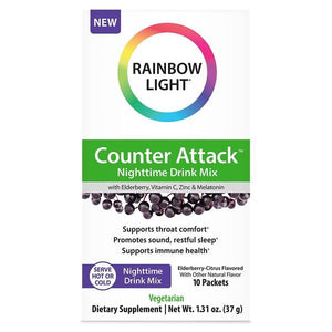 Rainbow Light Counter Attack - Nighttime Drink Mix, Elderberry Citrus - 10 packets