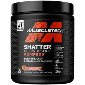 MuscleTech Shatter Pumped8 Pre-Workout, Gummy Burst - 243 grams