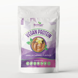 BeVego Vegan Protein, Vanilla Caramel - 900 grams