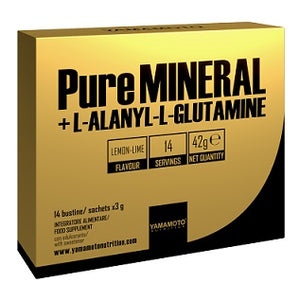 Yamamoto Nutrition PureMineral + L-Alanyl-L-Glutamine, Lemon Lime - 14 x 3g