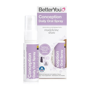 BetterYou Conception Daily Oral Spray, Natural Pomegranate & Raspberry - 25 ml.
