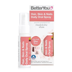 BetterYou Hair, Skin & Nails Daily Oral Spray, Natural Orange, Peach & Mango - 25 ml.