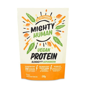Mighty Human Vegan Protein, Salted Caramel - 510 grams