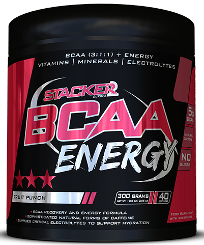 Stacker2 Europe BCAA Energy, Fruit Punch - 300 grams