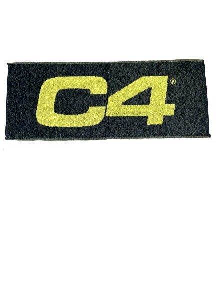 Cellucor C4 Gym Towel, Black & Yellow - 100 x 40cm