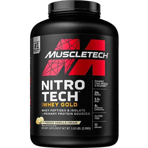 MuscleTech Nitro-Tech 100% Whey Gold, French Vanilla Creme - 2510 grams