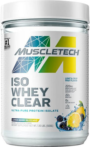 MuscleTech Iso Whey Clear, Lemon Berry Blizzard - 503 grams