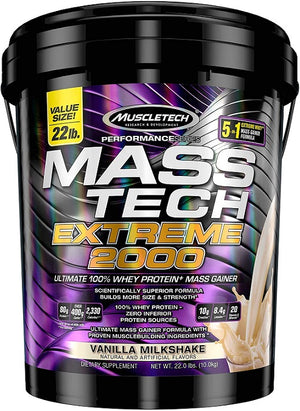 MuscleTech Mass-Tech Extreme 2000, Vanilla Milkshake - 10kg