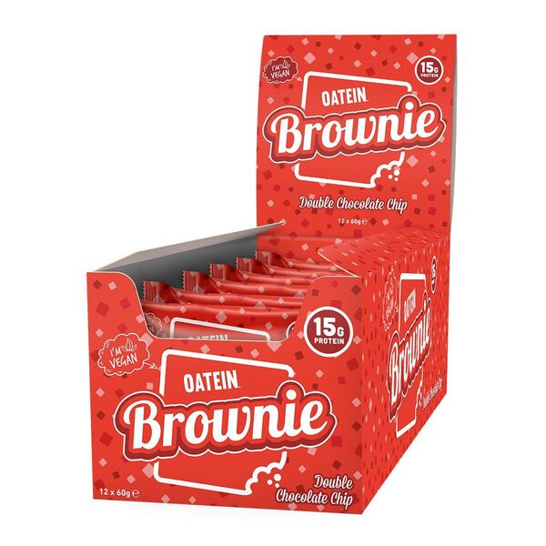Oatein Oatein Brownie, Double Chocolate Chip - 12 x 60g
