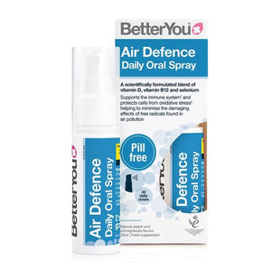 BetterYou Air Defence Daily Oral Spray, Natural Peach & Pomegranate - 25 ml.