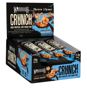 Warrior Crunch Bar, Chocolate Chip Cookie Dough - 12 bars