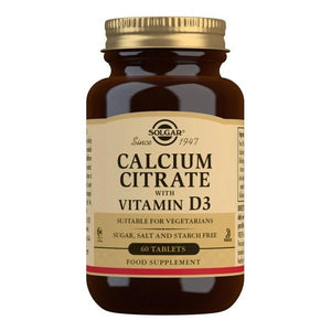 Solgar Calcium Citrate with Vitamin D3 - 60 tablets
