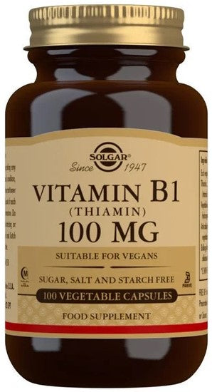 Solgar Vitamin B1, 100mg - 100 vcaps