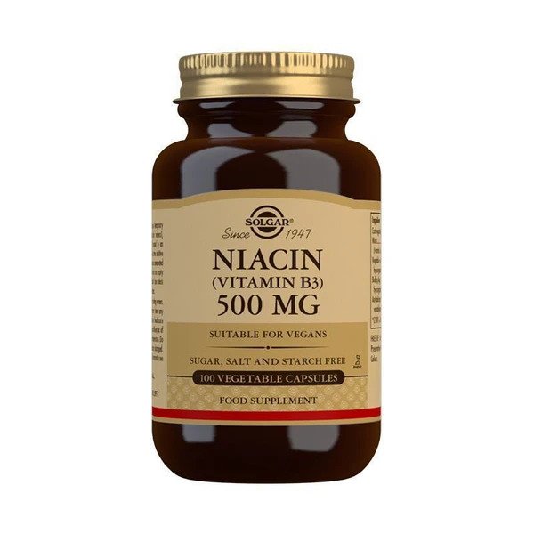 Solgar Niacin, 500mg - 100 vcaps