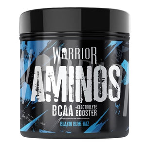 Warrior Aminos BCAA, Blazin Blue Raz - 360 grams