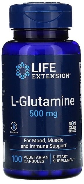 Life Extension L-Glutamine, 500mg - 100 vcaps