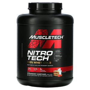 MuscleTech Nitro-Tech 100% Whey Gold, Strawberry Shortcake - 2280 grams