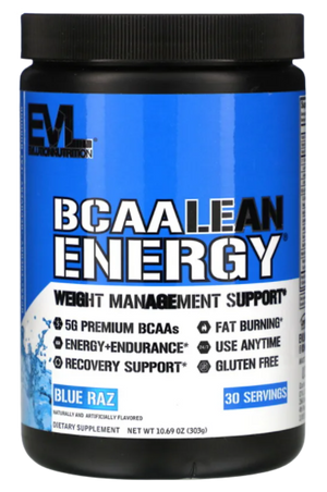 EVLution Nutrition BCAA Lean Energy, Blue Raz - 303 grams