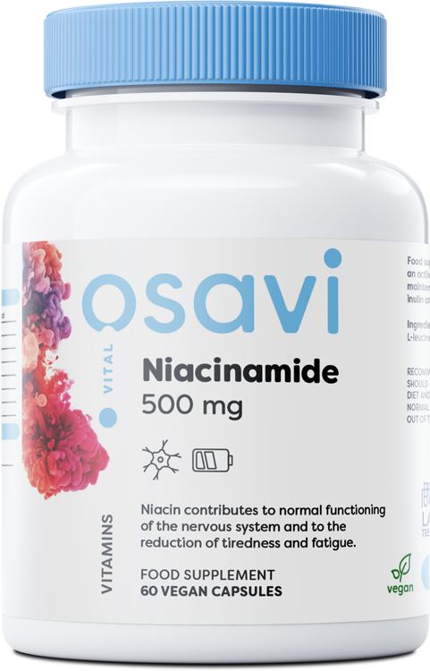 Osavi Niacinamide, 500mg - 60 vegan caps