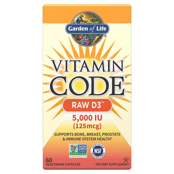 Garden of Life Vitamin Code RAW D3, 5000 IU - 60 vcaps
