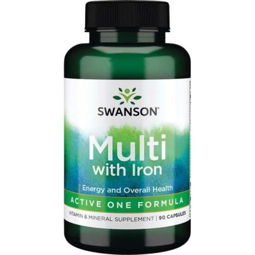 Swanson Active One Multivitamin with Iron - 90 caps