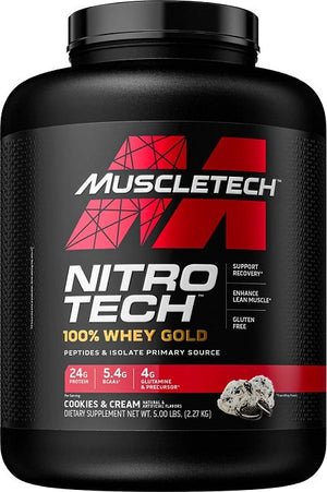 MuscleTech Nitro-Tech 100% Whey Gold, Cookies & Cream - 2270g (EAN 631656710489)