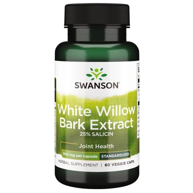 Swanson White Willow Bark Extract, 500mg - 60 vcaps