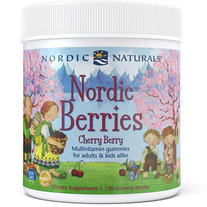 Nordic Naturals Nordic Berries Multivitamin, Cherry Berry - 120 gummy berries