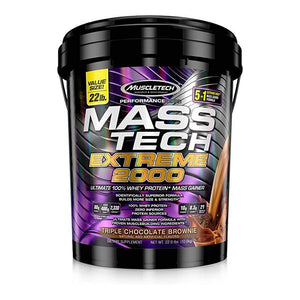 MuscleTech Mass-Tech Extreme 2000, Triple Chocolate Brownie - 10kg