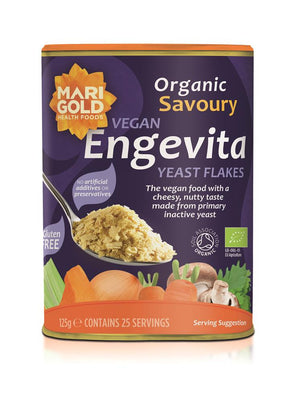 Marigold Health Foods Organic Savoury Vegan Engevita Yeast Flakes 125g